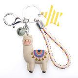 Arrival PVC Alpaca Animal Keychain Doll Cartoon Sheep Charms