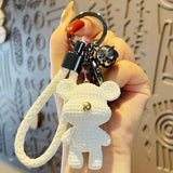 Resin Doll Wool Bear Key Chain Car Bag Pendant Gift Keyring for Girls
