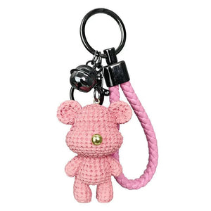 Resin Doll Wool Bear Key Chain Car Bag Pendant Gift Keyring for Girls