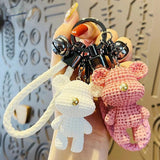 Resin Doll Wool Bear Key Chain Car Bag Pendant Gift Keyring for Girls