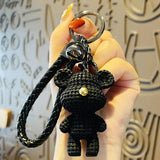 Resin Doll Wool Bear Key Chain Car Bag Pendant Gift Keyring for Girls