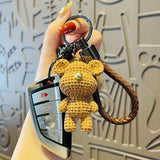Resin Doll Wool Bear Key Chain Car Bag Pendant Gift Keyring for Girls