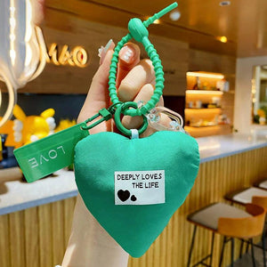 Heart Love Key Hook Keychain Twist Knot Pendant Bag Accessories