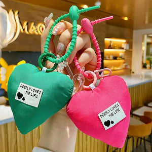 Heart Love Key Hook Keychain Twist Knot Pendant Bag Accessories