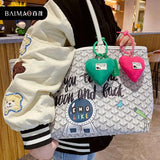 Heart Love Key Hook Keychain Twist Knot Pendant Bag Accessories