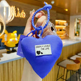 Heart Love Key Hook Keychain Twist Knot Pendant Bag Accessories