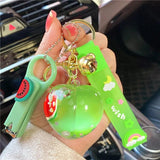 Floating Liquid Bottle Keychain Holiday Gift