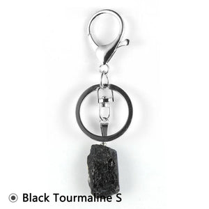 Tourmaline Keychain Bag Charm Holder Car Key Ring Women Men Jewelry