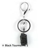 Tourmaline Keychain Bag Charm Holder Car Key Ring Women Men Jewelry