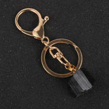 Tourmaline Keychain Bag Charm Holder Car Key Ring Women Men Jewelry