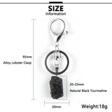 Tourmaline Keychain Bag Charm Holder Car Key Ring Women Men Jewelry