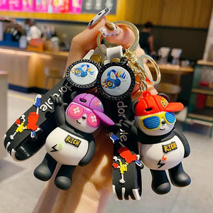 Creative Panda Key Chain Car Bag Pendant Couple Keychain
