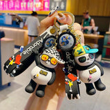 Creative Panda Key Chain Car Bag Pendant Couple Keychain