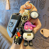 Creative Panda Key Chain Car Bag Pendant Couple Keychain