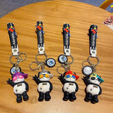 Creative Panda Key Chain Car Bag Pendant Couple Keychain