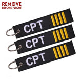 5 PCS/LOT CPT Keychain Embroidery Jewelry Aviation Zip Puller Key Rings