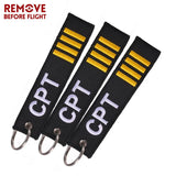 5 PCS/LOT CPT Keychain Embroidery Jewelry Aviation Zip Puller Key Rings
