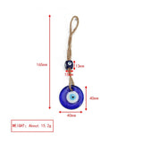 Glass Evil Eye Pendant Keychain Heart Star Round Key Chain Car Keyring