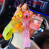 Oil Liquid Fruit Bottle Pendant Keychain Gift Phone Lanyard