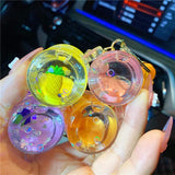 Oil Liquid Fruit Bottle Pendant Keychain Gift Phone Lanyard