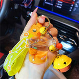 Oil Liquid Fruit Bottle Pendant Keychain Gift Phone Lanyard