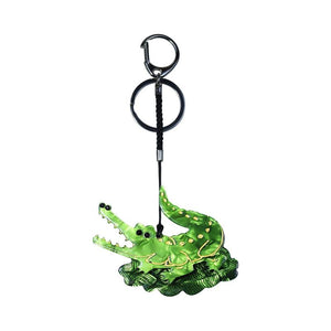 Crocodile Arcylic Animal Keychain Key Ring for Women Handbag