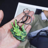 Crocodile Arcylic Animal Keychain Key Ring for Women Handbag