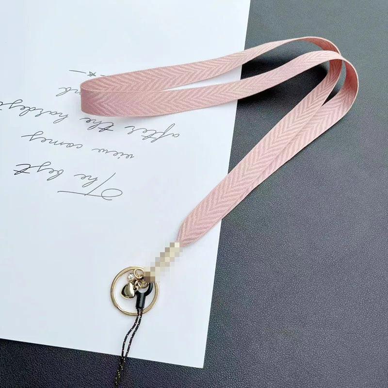 Hand-Woven Neck Rope Love Pendant Key Sling