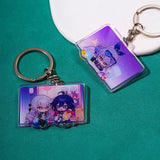 Honkai:Star Rail Key Chain Acrylic Figure Metal Holder Key Ring Gift