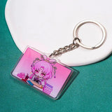 Honkai:Star Rail Key Chain Acrylic Figure Metal Holder Key Ring Gift