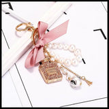 Crystal Perfume Bottle Keychain Bag Car Purse Key Chain Ring Pendant Jewelry