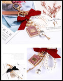 Crystal Perfume Bottle Keychain Bag Car Purse Key Chain Ring Pendant Jewelry