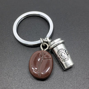 Coffee Keychain, Pendant, Resin Beans, Backpack Charm