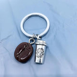 Coffee Keychain, Pendant, Resin Beans, Backpack Charm