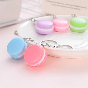 12PCS French Cake Macaron Keychain Pendant Bag Key Chain Keyring Gift