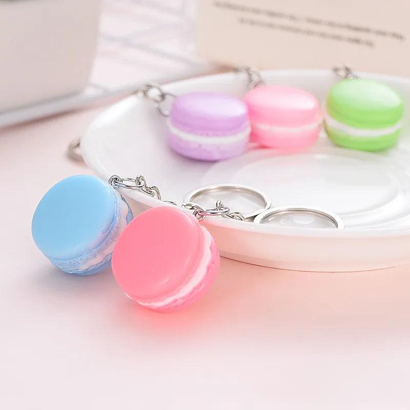 12PCS French Cake Macaron Keychain Pendant Bag Key Chain Keyring Gift