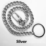 Long Stainless Steel Key Chains with Big Ring Key Ring for Unisex