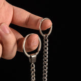 Long Stainless Steel Key Chains with Big Ring Key Ring for Unisex
