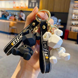 Cartoon Rabbit Keychain Key Ring Backpack Pendant