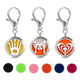 Boy Girl Key Chain Essential Oil Perfume Diffuser 30mm Locket with Clasp Ring