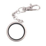 30mm Floating Charm Locket Keychain DIY Twist Memory Glass Key Ring