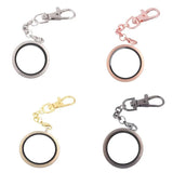 30mm Floating Charm Locket Keychain DIY Twist Memory Glass Key Ring