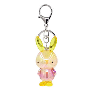 Acrylic Rabbit Keychains Couple Key Chain Bag Pendant Car Key Ring
