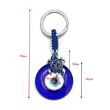 Butterfly Owl Tortoise Evil Eye Pendant Keychain Silver Key Chain Holder Jewelry