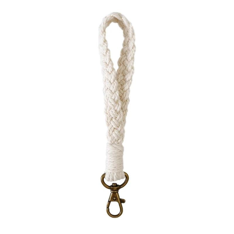 Hand-woven Cotton Rope Keychain Ornament for Women Men