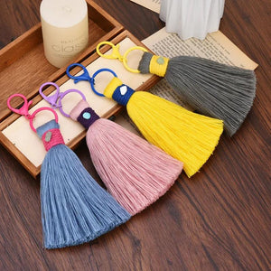 Cotton Rope Braided Tassel Bag Pendant Keychain