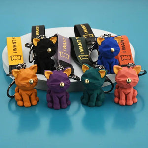 Nordic Kitten Keychain Doll Couple Car Key Chain Pendant