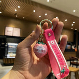 Strawberry Backpack Cartoon Keychain Bell Keyring Resin Couple Pendant