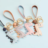 Dinosaur Keychain PU Bag Charm Creative Fun Key Ring C