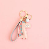 Dinosaur Keychain PU Bag Charm Creative Fun Key Ring C